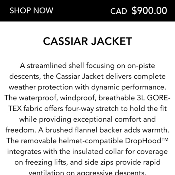 Cassiar Jacket by Arcteryx - Picture 2 of 5